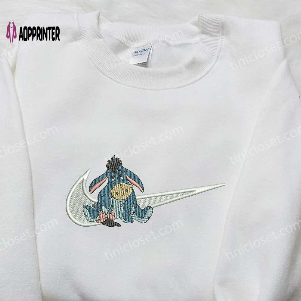 Nike x eeyore swoosh & winnie the pooh embroidered shirt: custom nike design Embroidered Shirt
