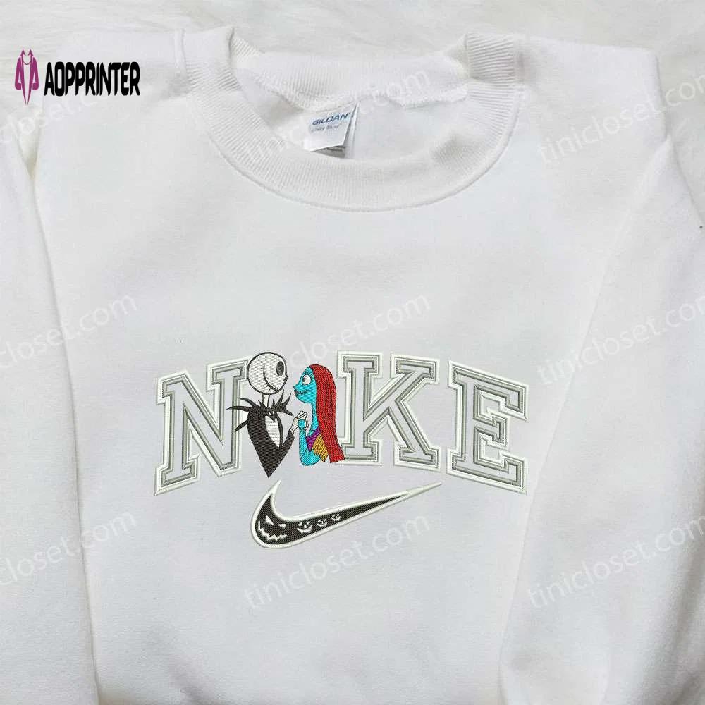 Nike x jack sally embroidered shirt: halloween-inspired nike shirt with unique embroidery Embroidered Shirt