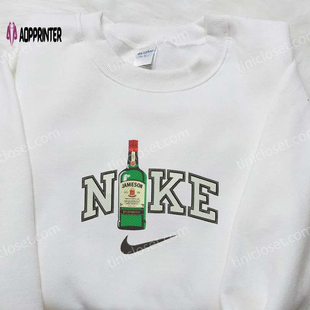 Nike x jameson bottle embroidered shirt – customized favor drinking tee Embroidered Shirt