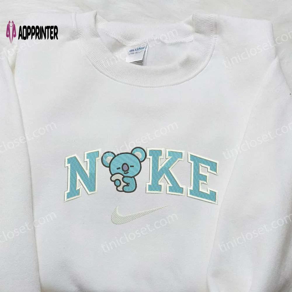 Nike x koya bear embroidered shirt – unique nike inspired animal design Embroidered Shirt