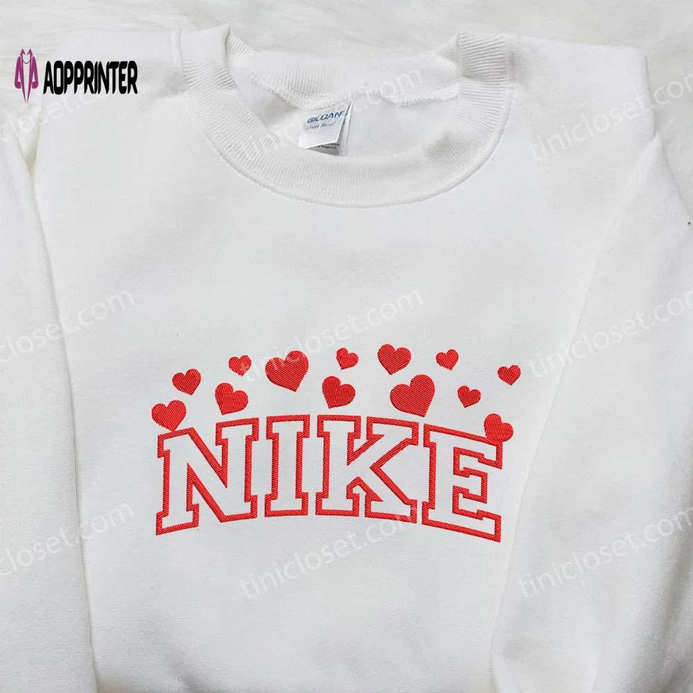 Nike x love hearts embroidered shirt: perfect valentine s day gift! Embroidered Shirt