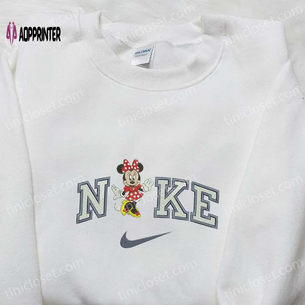 Nike x minnie mouse embroidered hoodie & sweatshirt: disney characters inspired apparel Embroidered Shirt