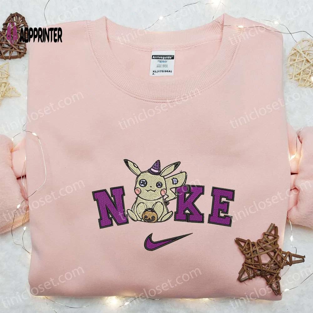 Nike x pikachu witch halloween embroidered shirt – pokemon inspired Embroidered Shirt