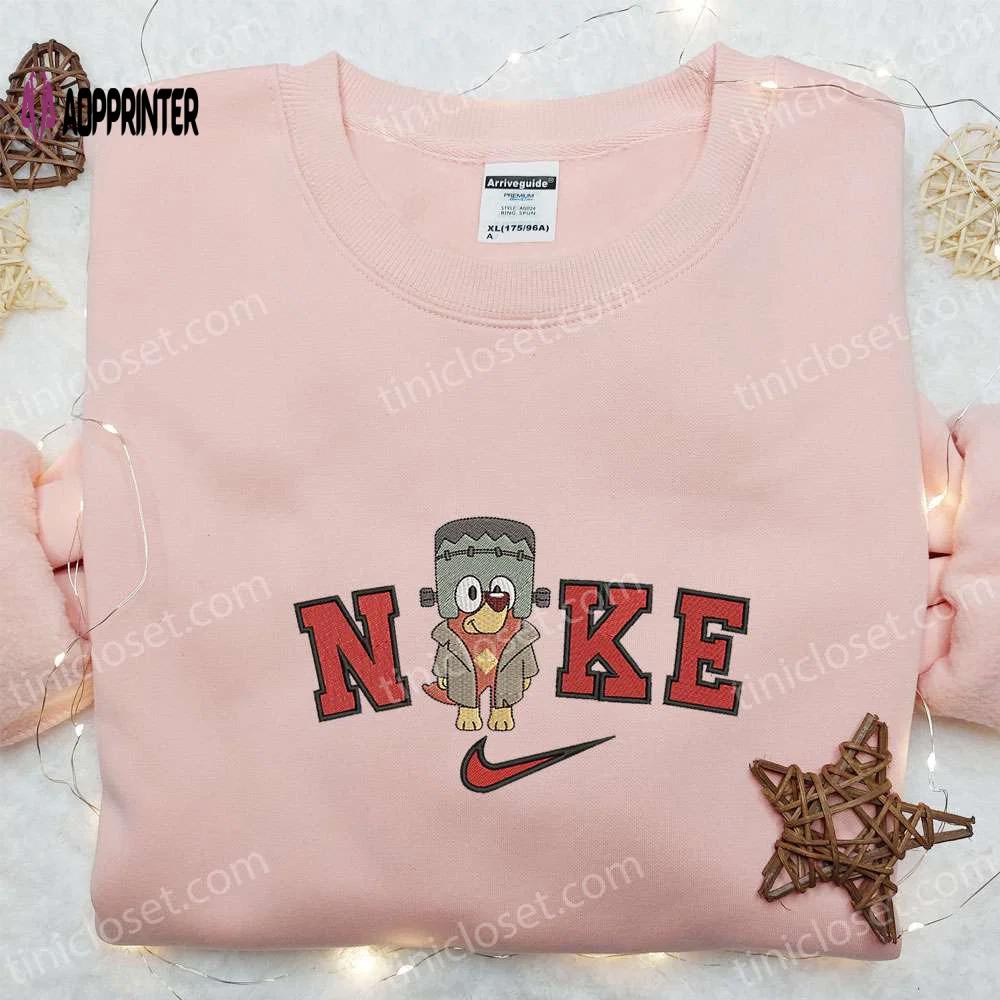 Nike x rusty bluey halloween embroidered hoodie & t-shirt: cute & inspired sweatshirt Embroidered Shirt