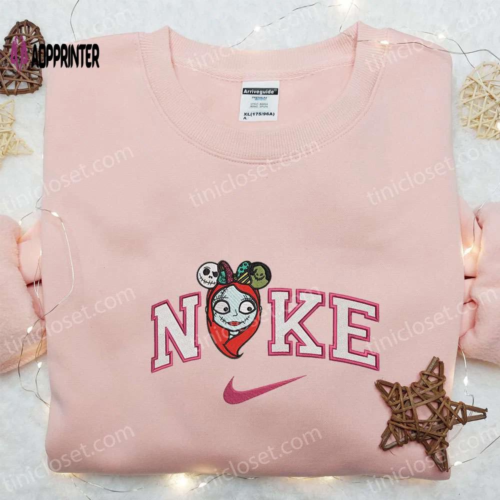 Nike x sally embroidered sweatshirt: the nightmare before christmas shirt – best halloween gift Embroidered Shirt