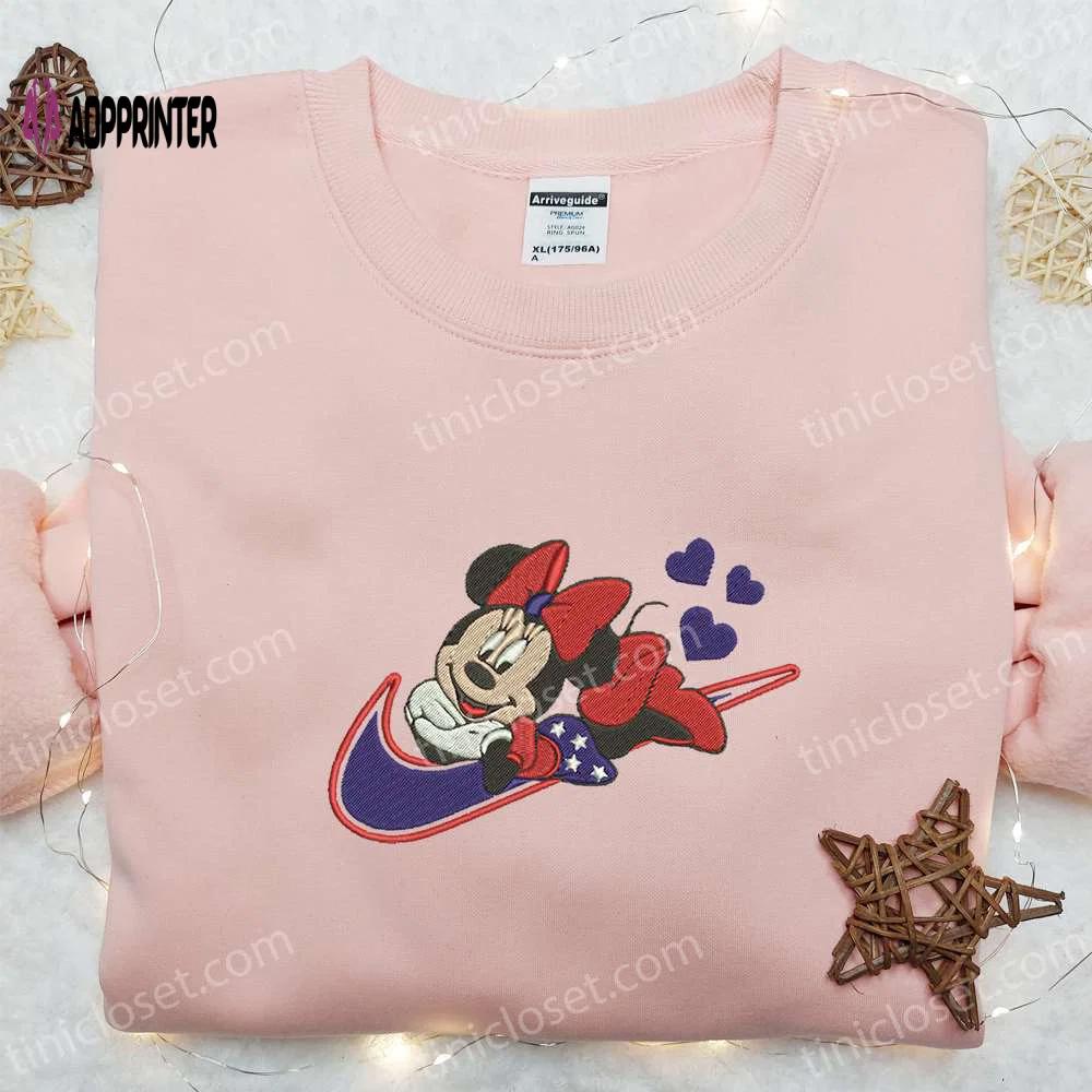 Nike x usa minnie mouse embroidered shirt: disney patriotic shirts Embroidered Shirt