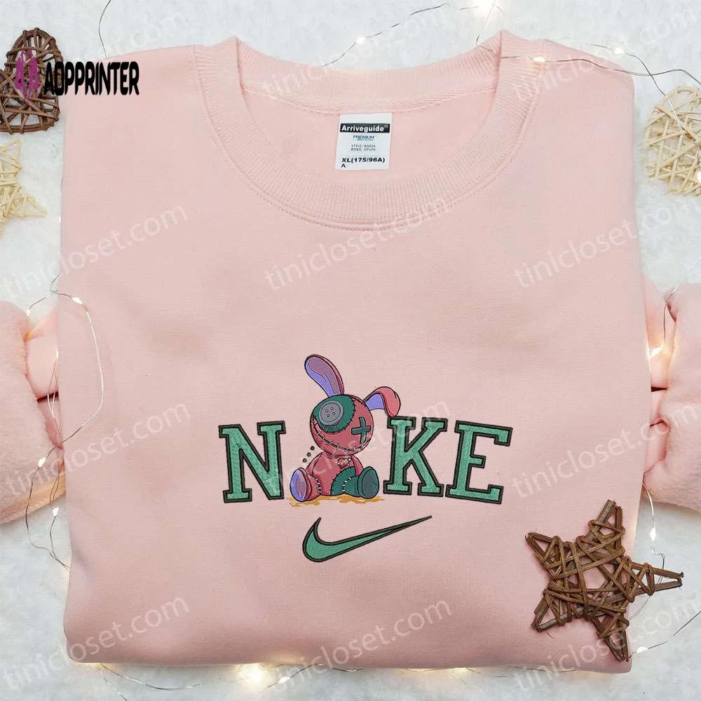 Nike x voodoo doll embroidered shirt spooky halloween sweatshirt nike inspired hoodie Embroidered Shirt