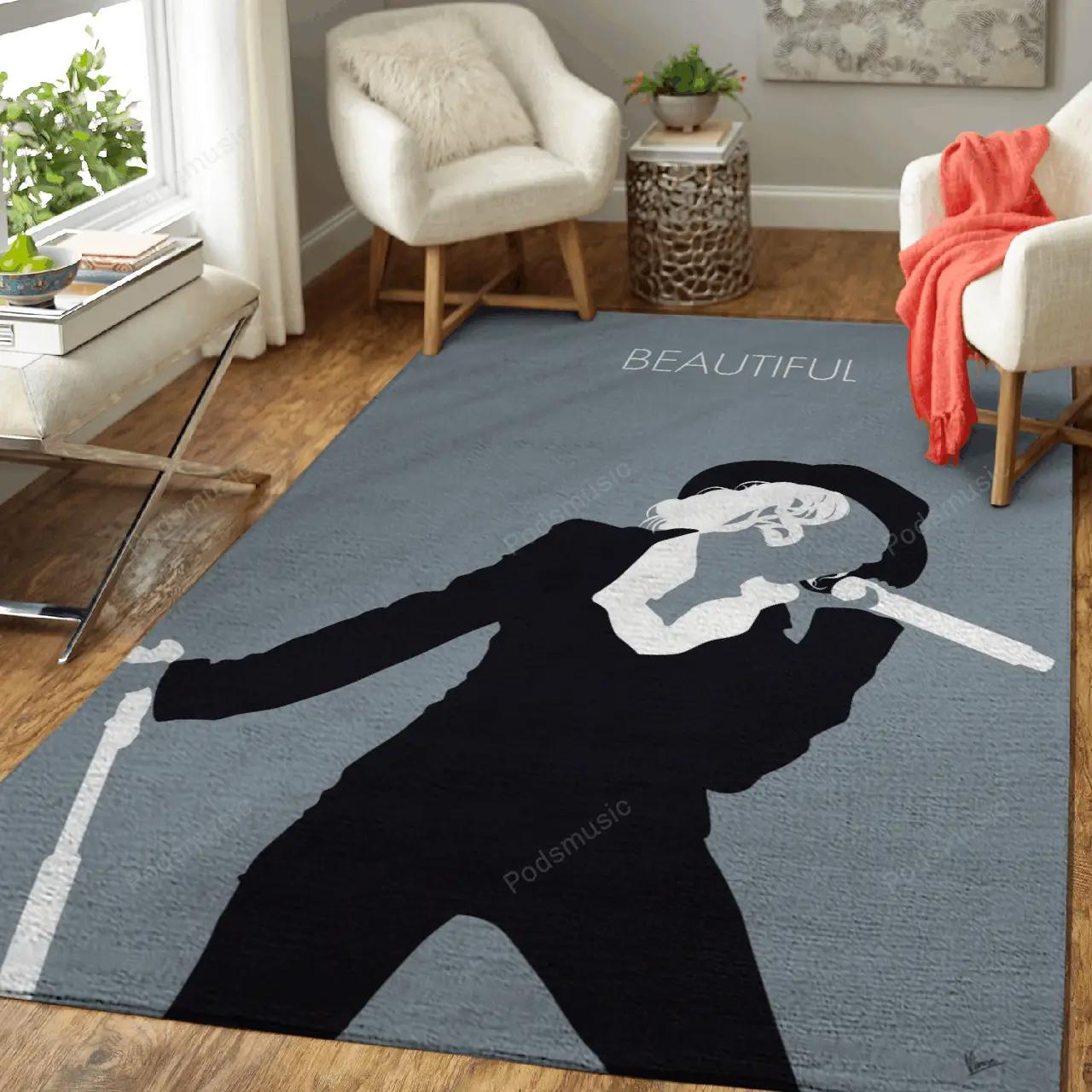 No147 my christina aguilera minimal music artwork minimal music artworks art for fans area rug living room carpet Rectangle Rug