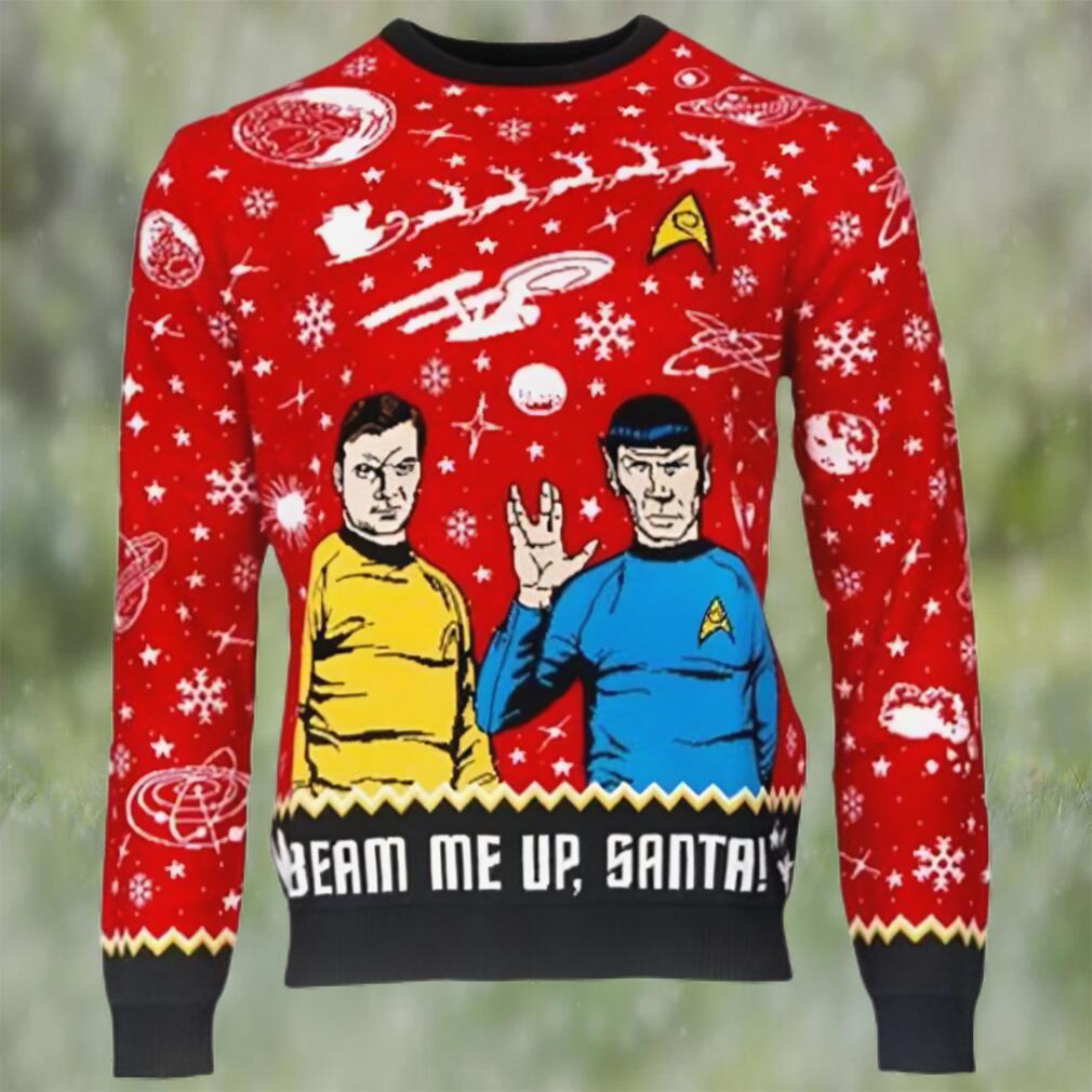 Official star trek beam me up, santa ugly christmas sweater Christmas Ugly Sweater