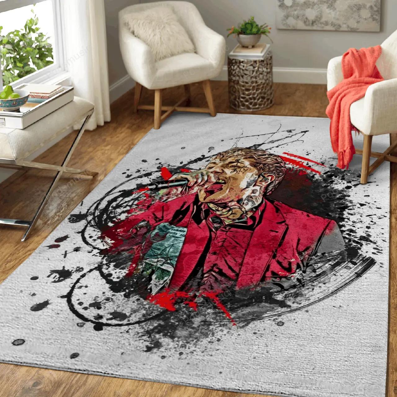 Oliver sykes bmth abstract music splash art for fans area rug living room carpet rug regtangle carpet floor decor home decor Rectangle Rug