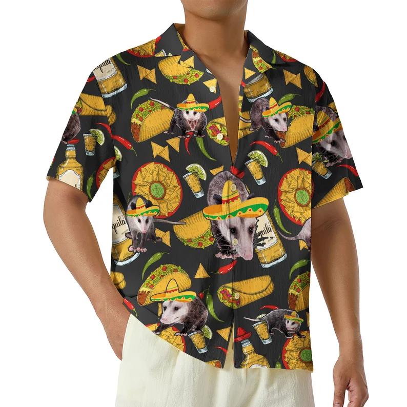 Opossum hawaiian shirt Hawaii Shirt Shorts & Flip Flops