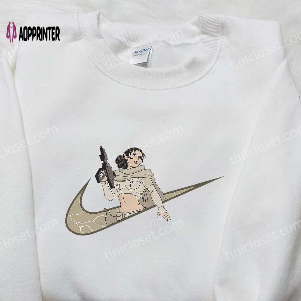 Padme amidala x nike embroidered hoodie & star wars shirt – nike inspired collection Embroidered Shirt