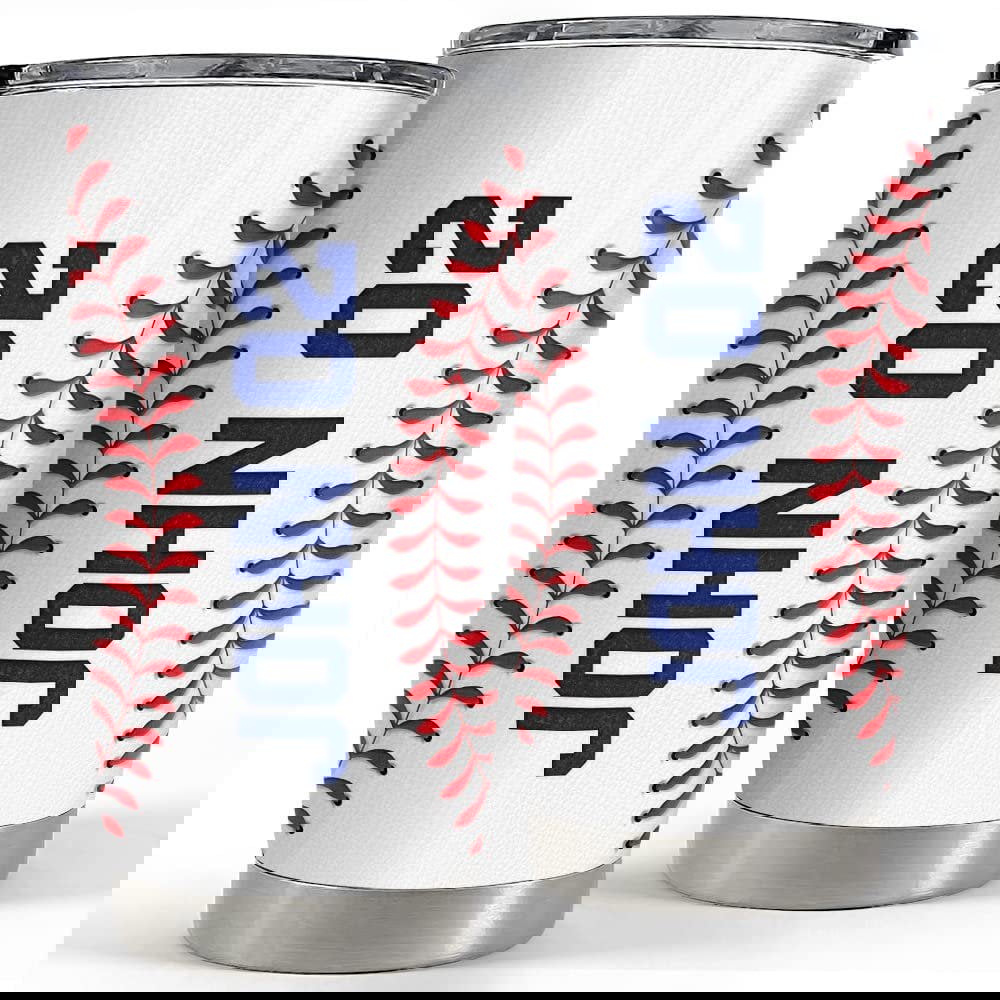 Personalized baseball tumbler custom name number for fans boy lover Personalized Tumbler