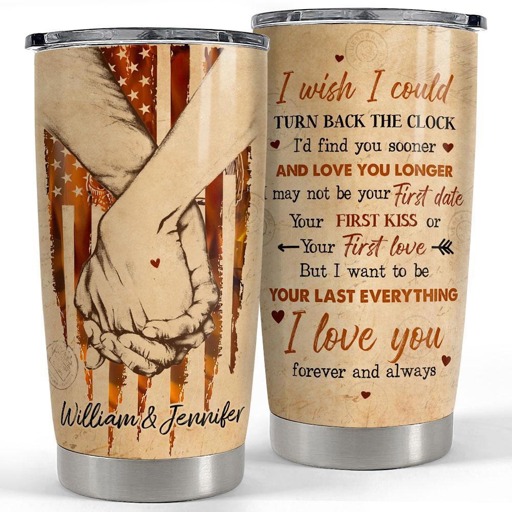 Personalized couple tumbler with customize name vintage style Personalized Tumbler