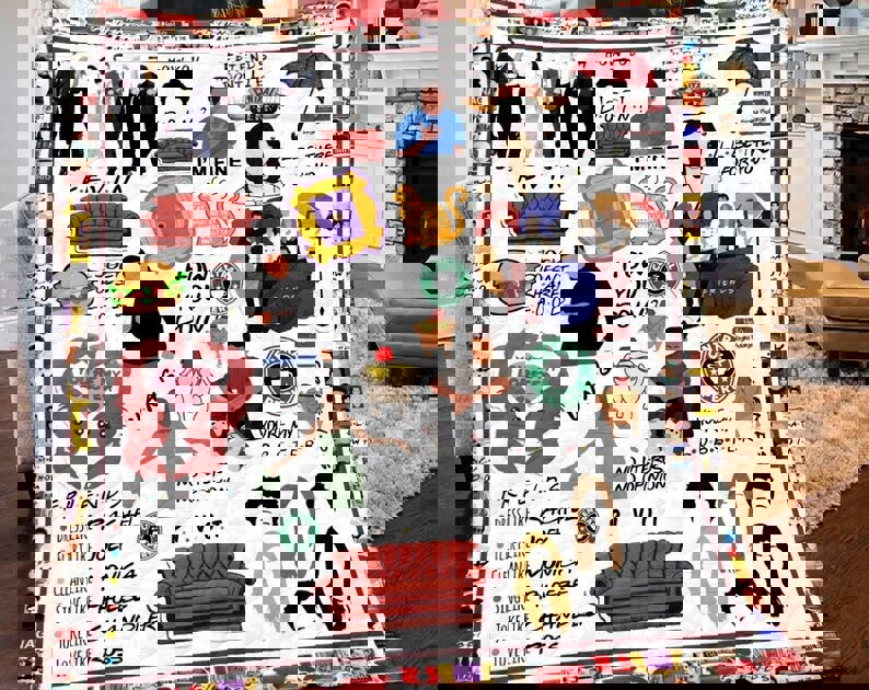 Personalized friends movie series gifts christmas gifts fleece blanket, mink sherpa blanket, friends movie blanket, tv series blanket Quilt Blanket