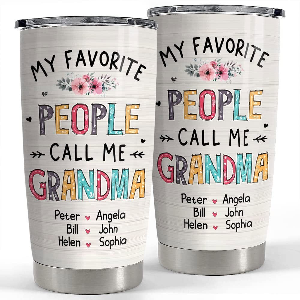 Personalized grandma tumbler kids gift on mother day for nana mimi Personalized Tumbler