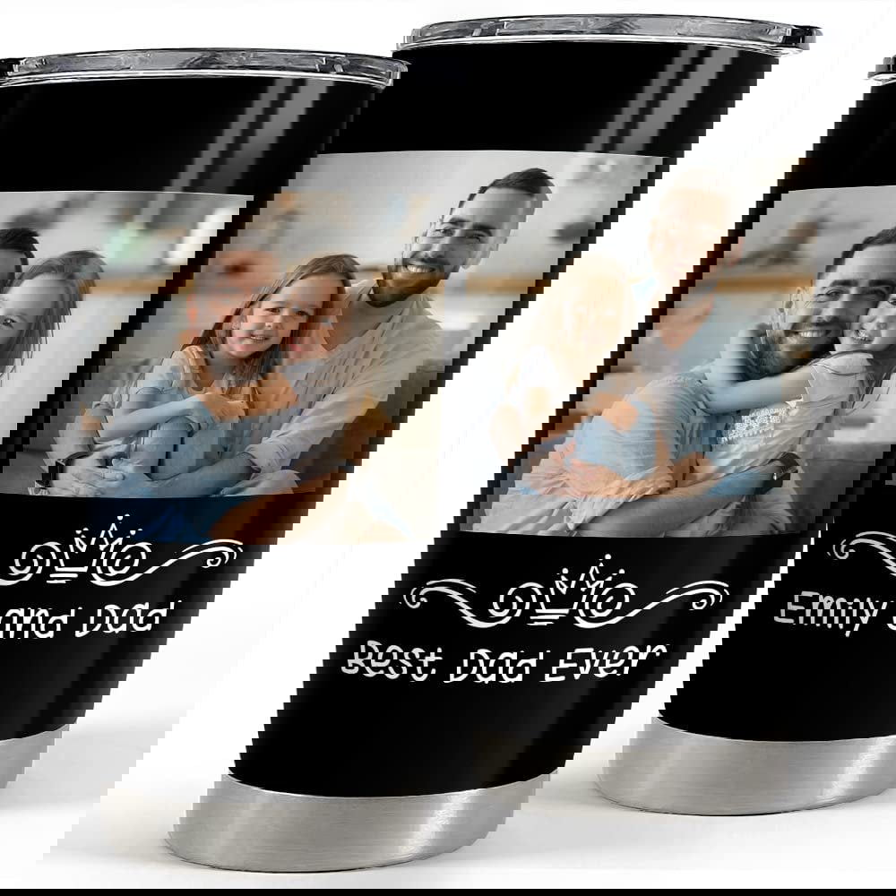 Personalized photo tumbler for dad gift on father day family gift Personalized Tumbler