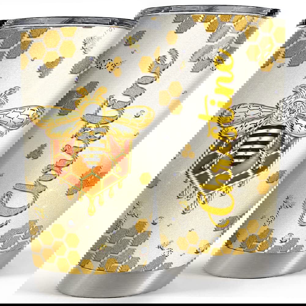 Personalized queen bee tumbler jewelry style for animal lover gift Personalized Tumbler