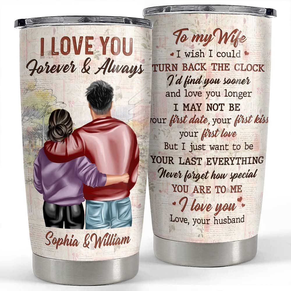 Personalized tumbler for wife i love you forever & always from husband Personalized Tumbler