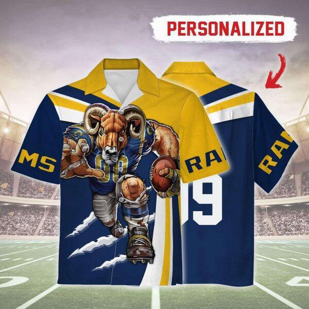 Personalized unisex hawaiian shirt los angeles rams football team 3d apparel for men women Hawaii Shirt