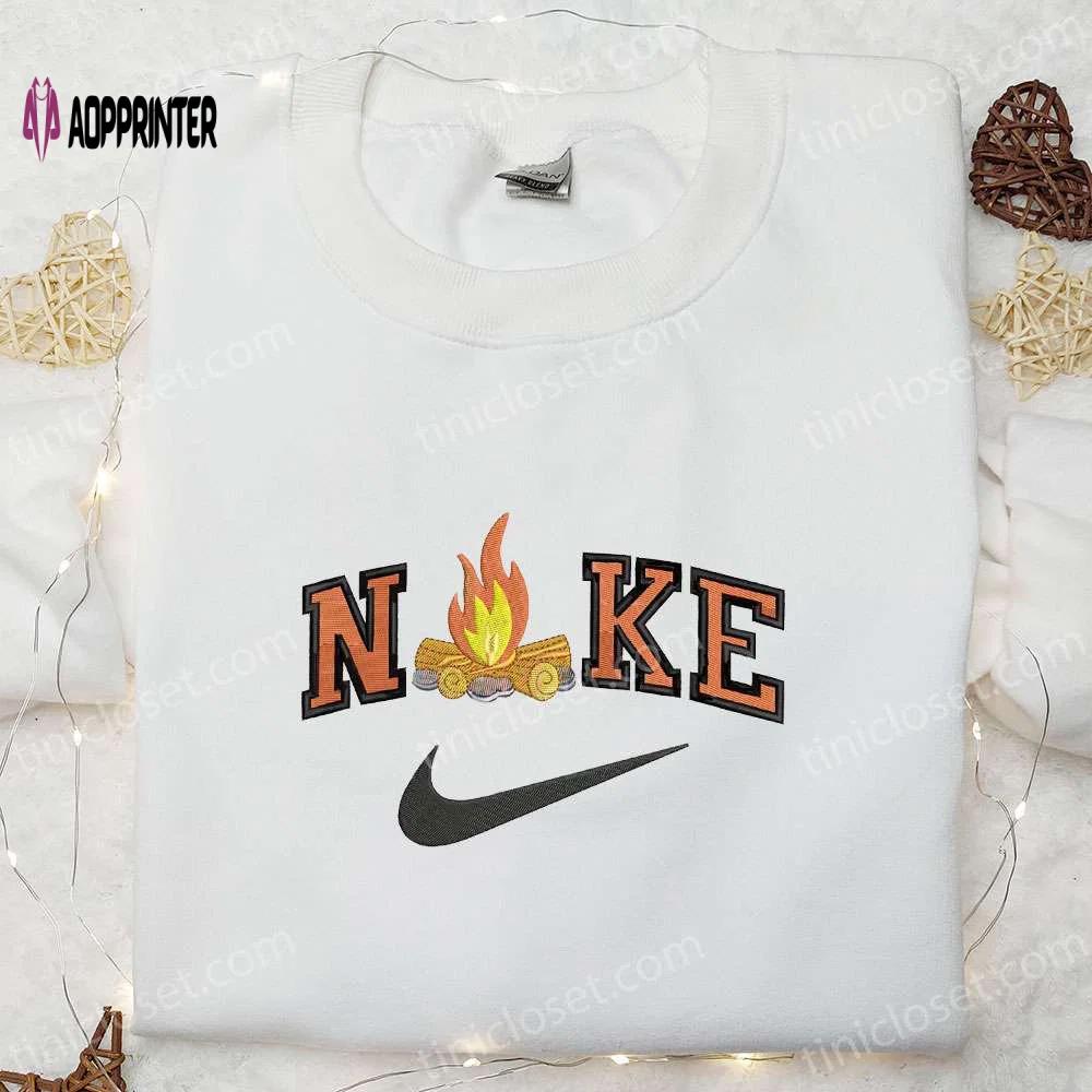 Pink fire x nike embroidered shirt: best christmas gift – nike inspired apparel Embroidered Shirt