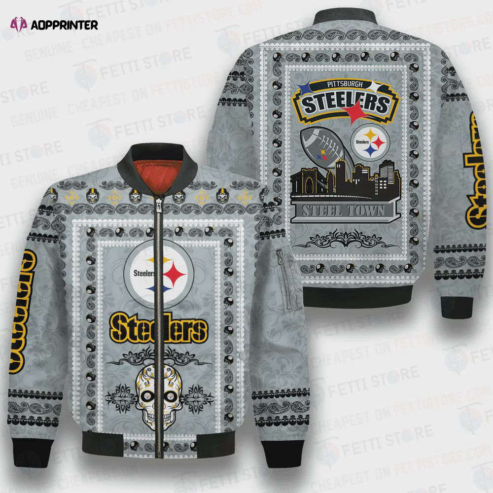 Pittsburgh steelers classic pattern nfl 3d bomber jacket Bomber Jacket