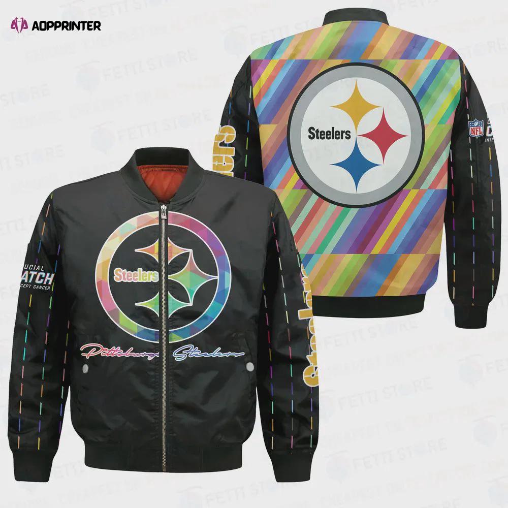 Pittsburgh steelers – national football league aop bomber jacket v2 Bomber Jacket