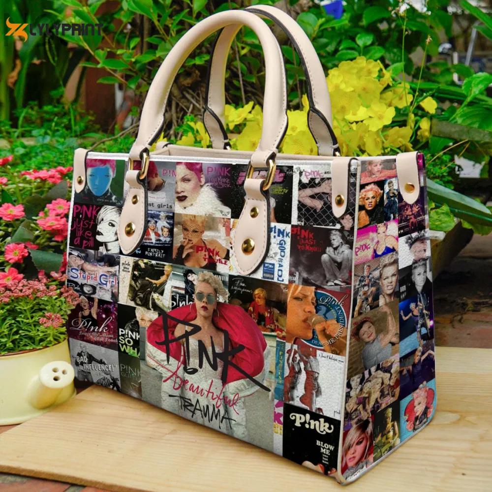 P!nk leather handbag 1cx 3410 Women Leather Hand Bag