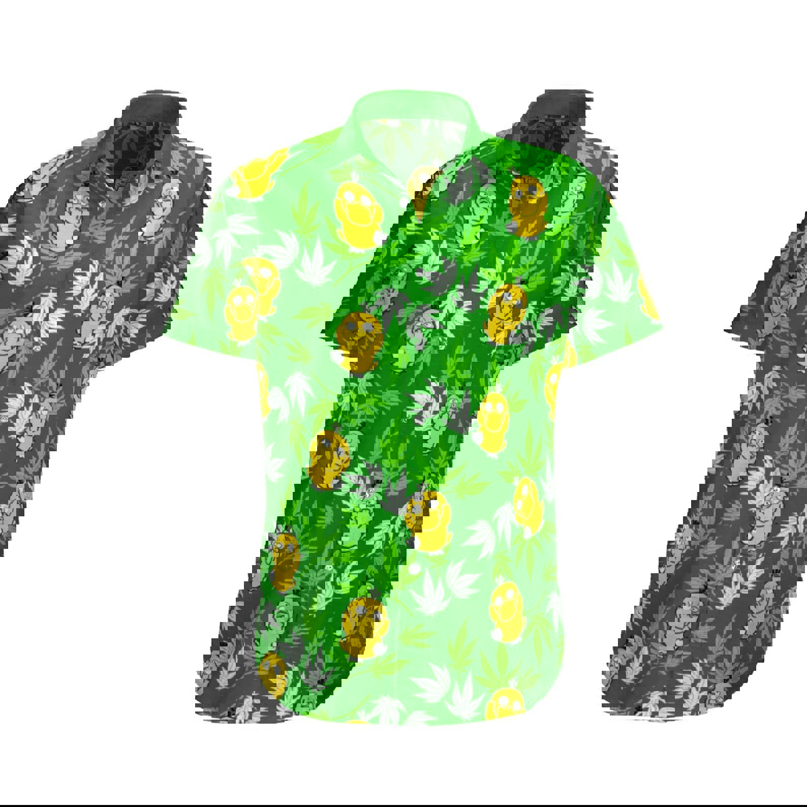 Psyduck pokemon custom button up hawaiian shirt Hawaii Shirt Shorts & Flip Flops