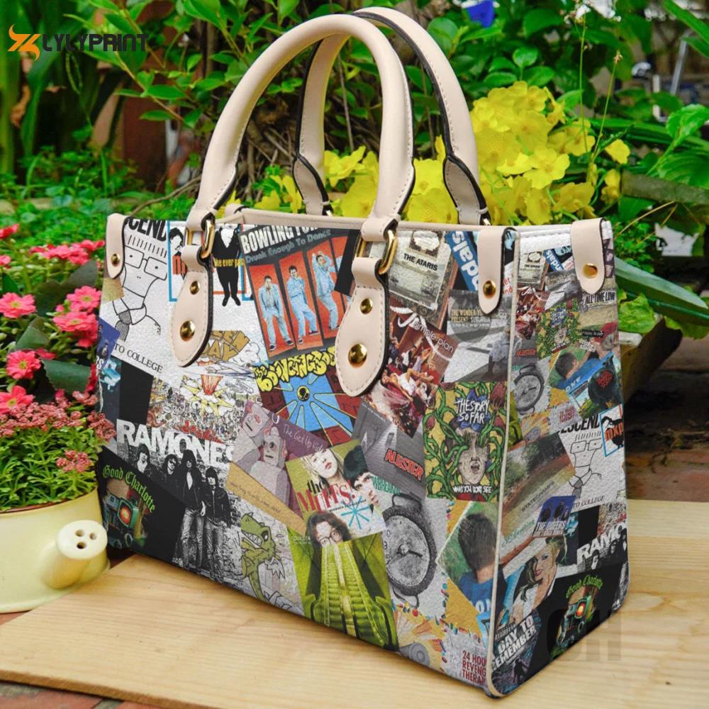 Punk rock lover leather bag for women gift 1371 Women Leather Hand Bag