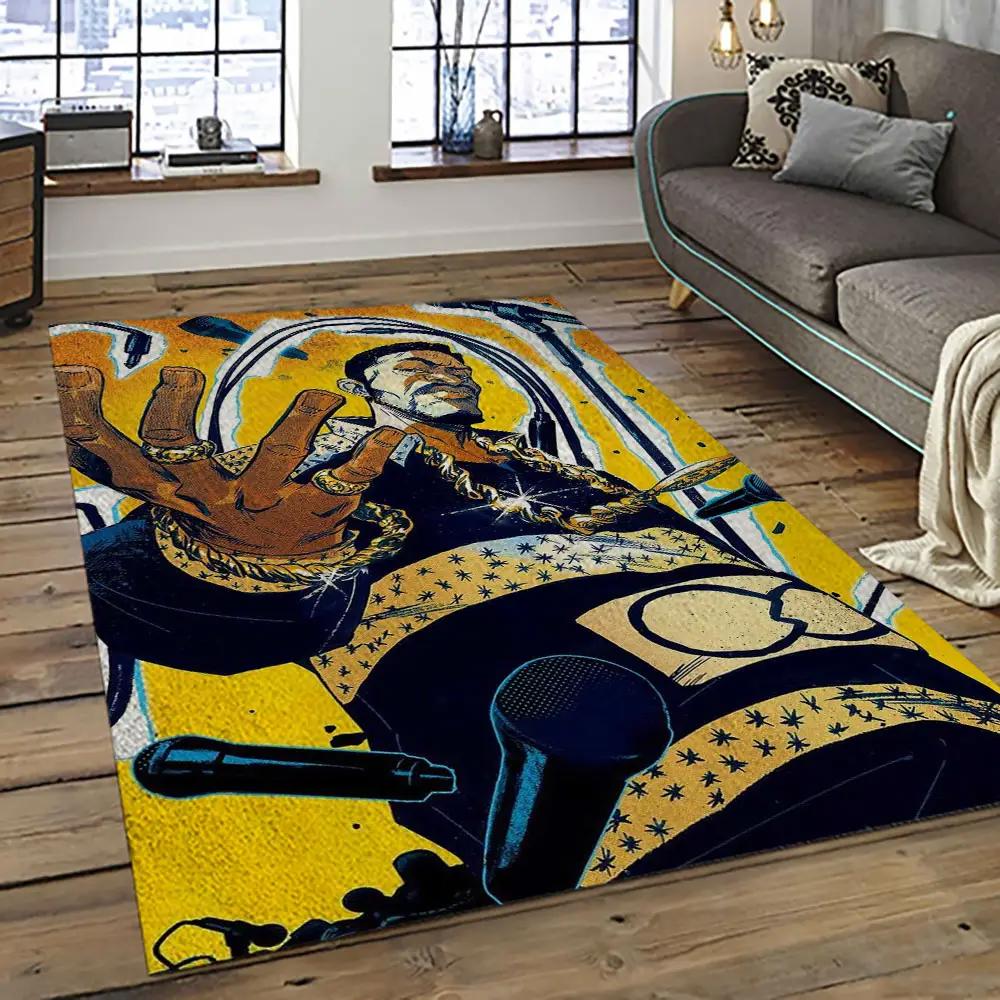 Rakim rapper hiphop music retangle carpet area rug home decor best gift for fan and friends rk17 Rectangle Rug