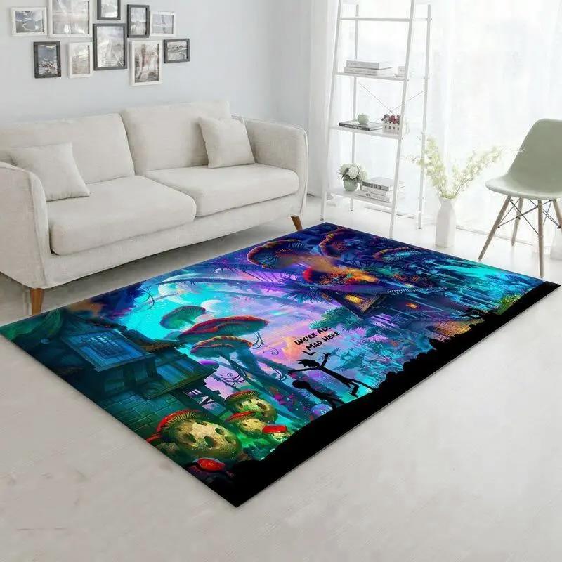 Rick and morty 13 area rug living room and bed room rug rug regtangle carpet floor decor home decor Rectangle Rug