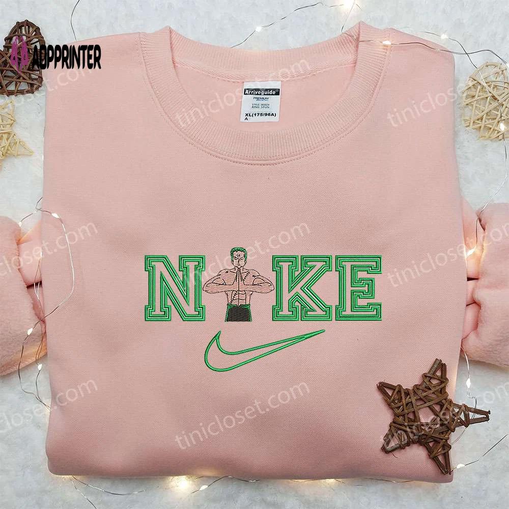 Roronoa zoro x nike hoodie & embroidered shirts: one piece & nike inspired collection Embroidered Shirt