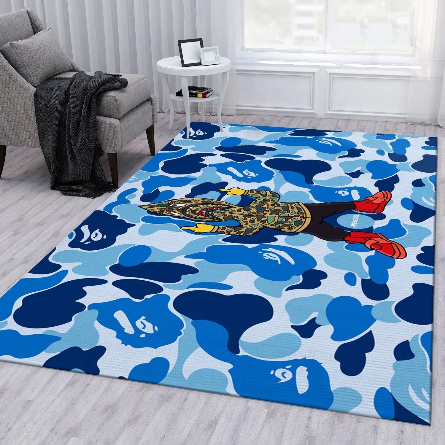 Rugs in living room and bedroom - Bape shark area rug for christmas bedroom rug us gift decor Rectangle Rug