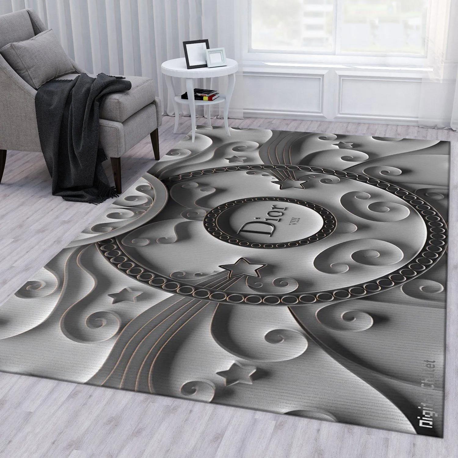 Rugs in living room and bedroom - Dior area rug for christmas fashion brand rug living room rug christmas gift us decor Rectangle Rug