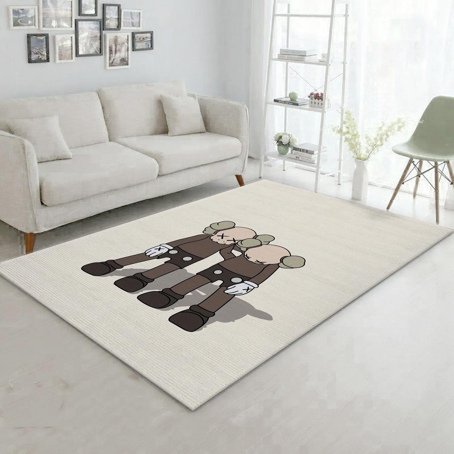 Rugs in living room and bedroom - Kaws along the way brown rug living room rug carpet floor decor floor mats keep warm in winter Rectangle Rug