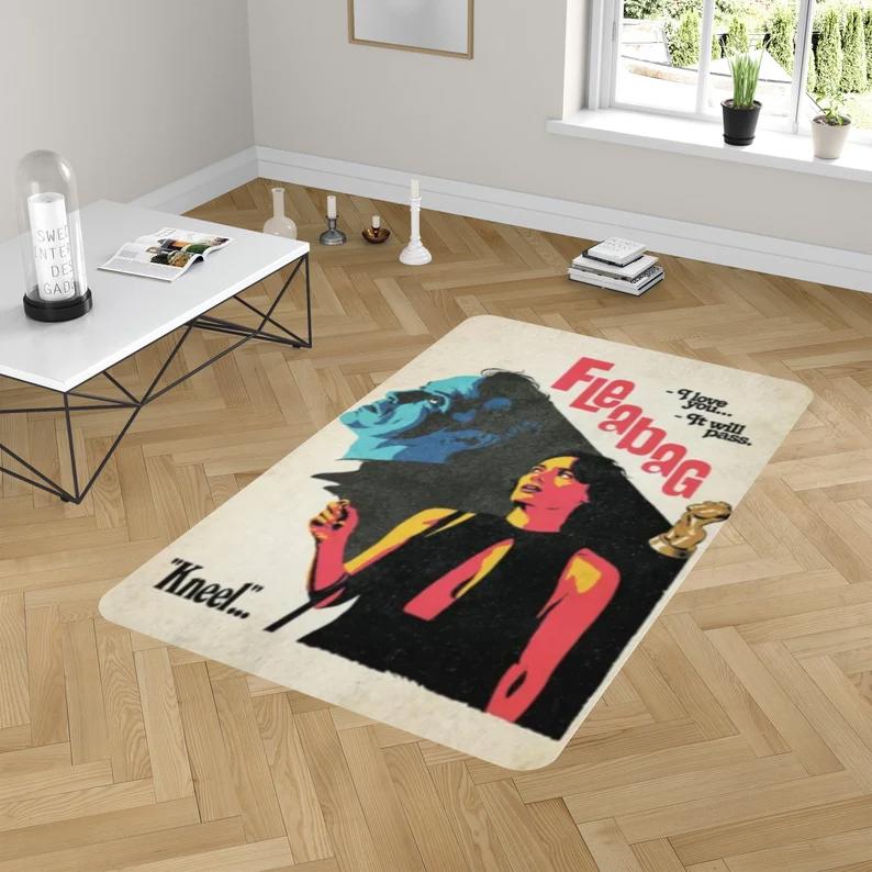 Rugs in living room and bedroom fleabag tv show rug - fleabag hot priest rug - movie rug- fleabag rug- teenager room decor- fleabag fan gift- fleabag carpet- fleabag rug Rectangle Rug