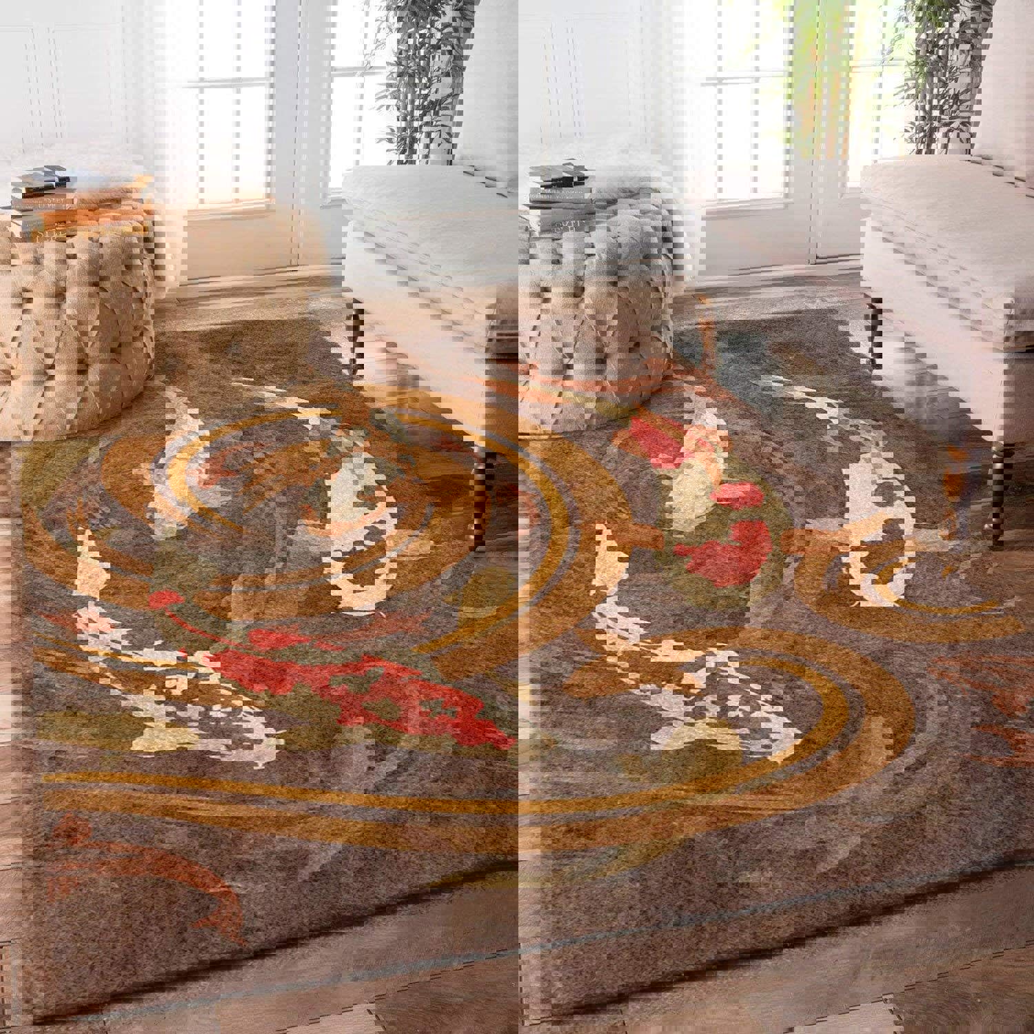 Rugs in living room and bedroom koi fish rug Rectangle Rug