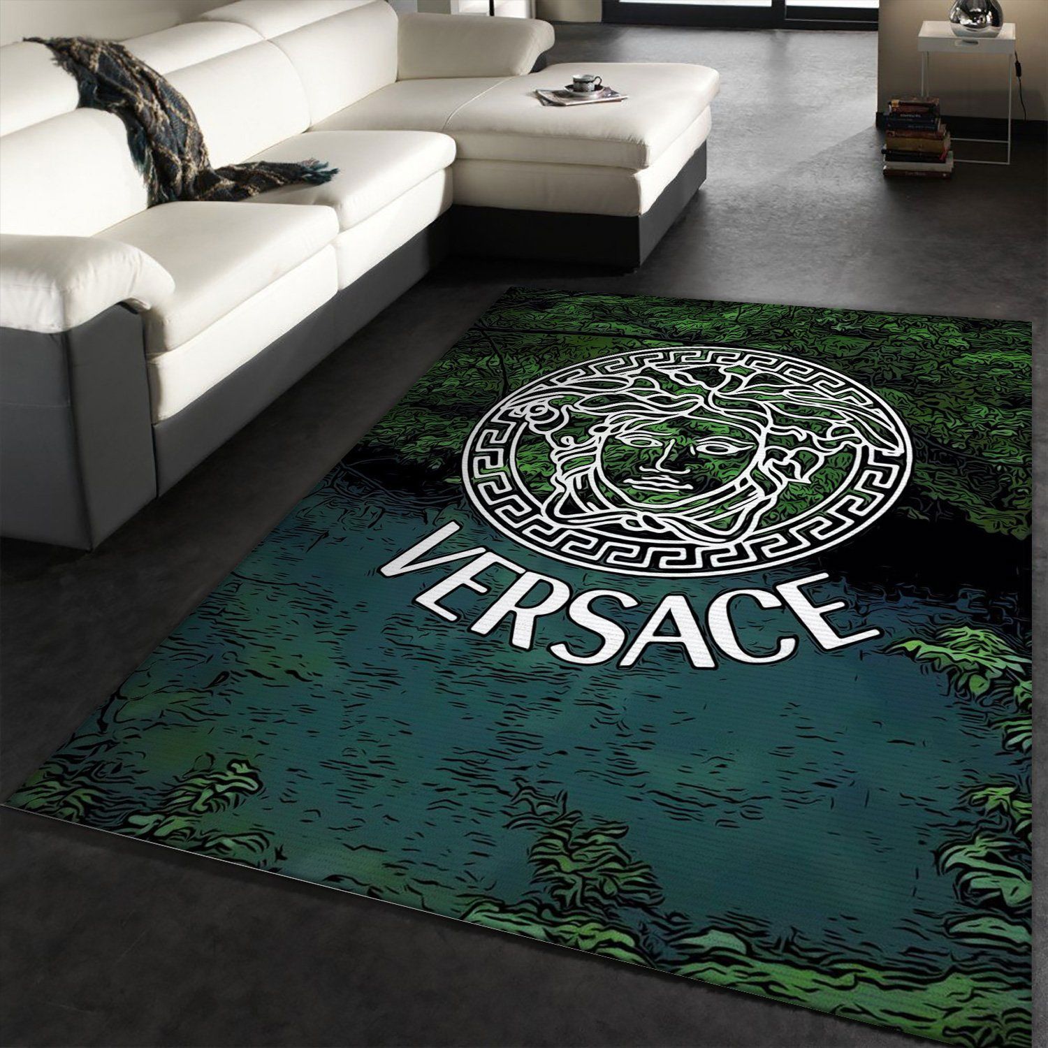 Rugs in living room and bedroom versace area rug living room rug christmas gift us decor Rectangle Rug