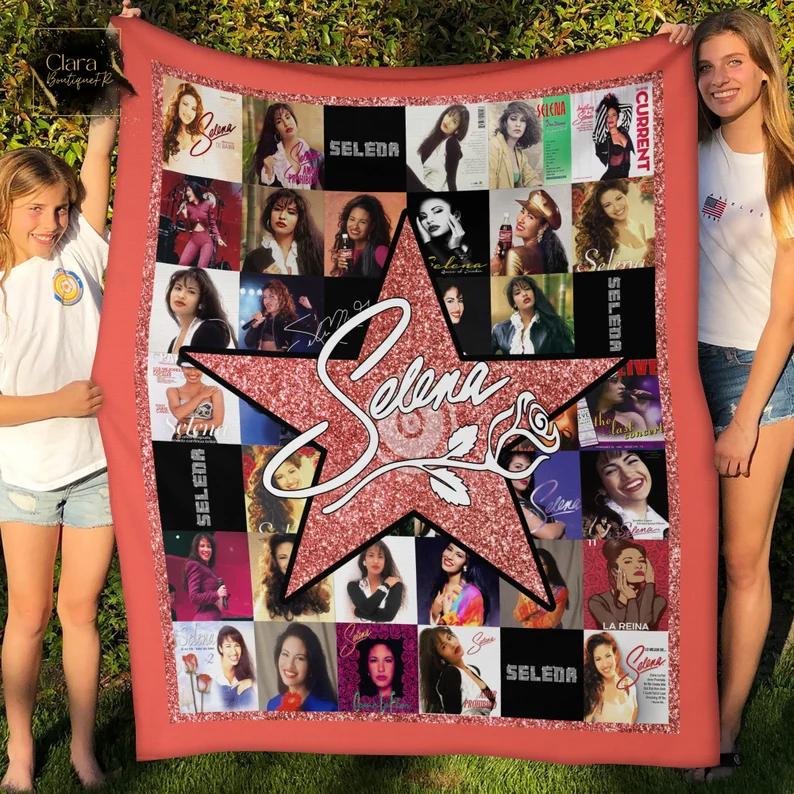 Selena quintanilla albums fleece blanket, mink sherpa blanket, queen of tejano music blanket, selena quintanilla quilt Quilt Blanket
