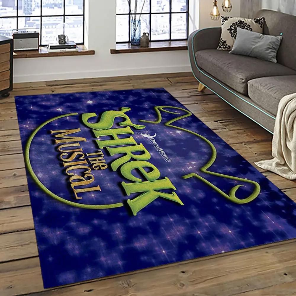 Shrek cartoon characters carpet area rug home decor gift best present for friends sk4 Rectangle Rug