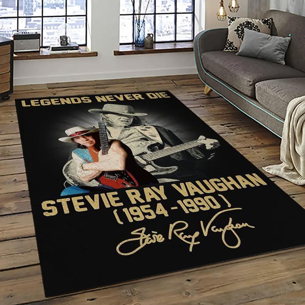 Singer stevie ray vaughan music carpet rectangle area rug for living room bedroom decor srv43 Rectangle Rug