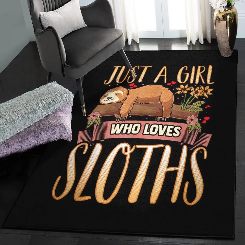 Sloth non shedding area rug, i love sloths gs cl rug Rectangle Rug