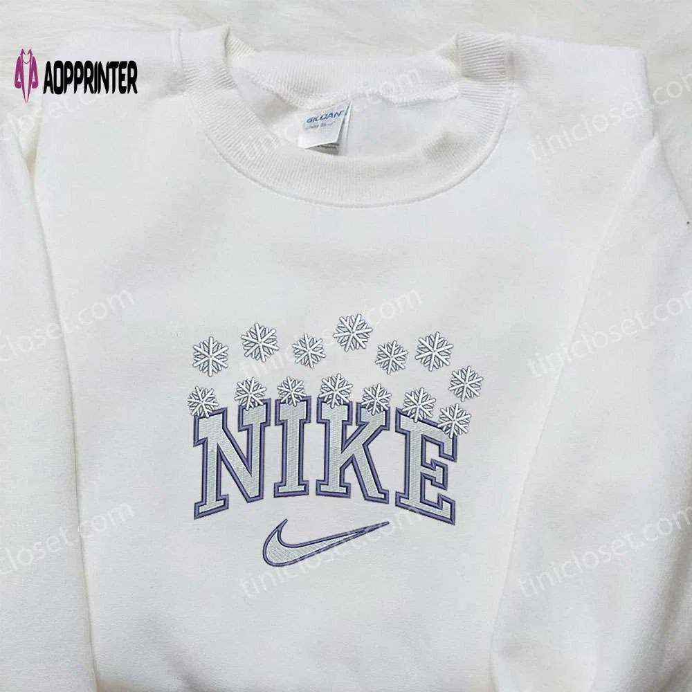 Snow x nike embroidered sweatshirt: best christmas gift idea for nike inspired shirt enthusiasts Embroidered Shirt