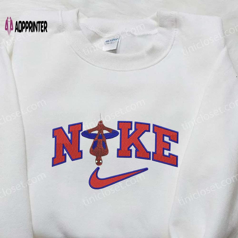 Spiderman x nike embroidered shirt: custom marvel tee for superhero fans Embroidered Shirt
