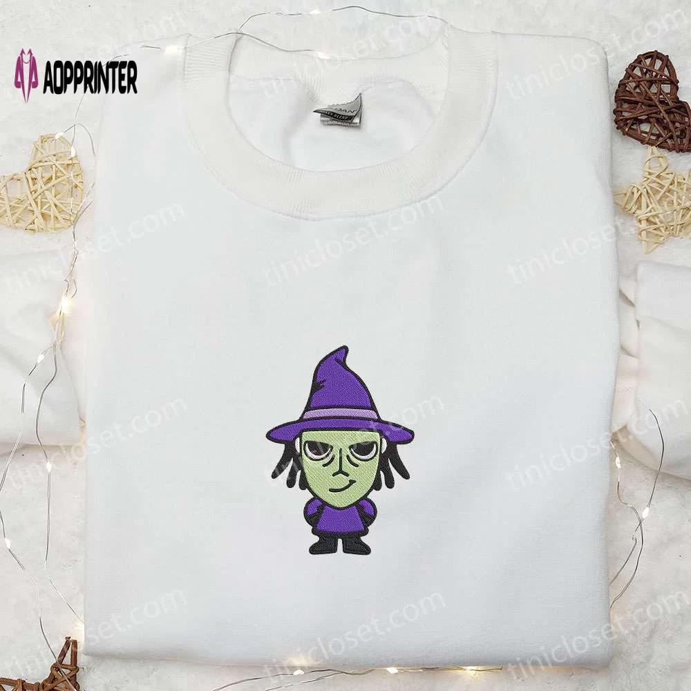 Spooky nightmare before christmas embroidered sweatshirt: perfect halloween gift for family Embroidered Shirt
