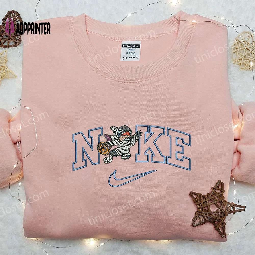Stitch mummy x nike embroidered sweatshirt: best nike inspired halloween gift Embroidered Shirt