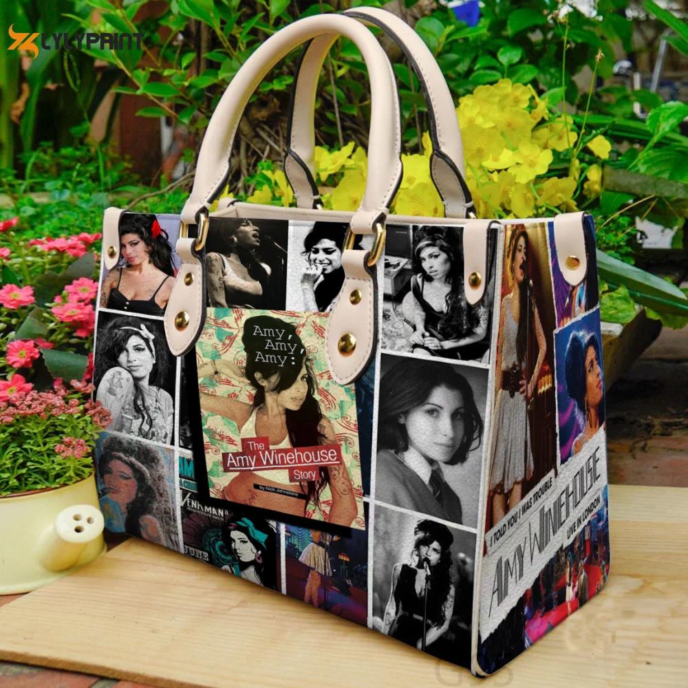 Stylish amy winehouse lover leather hand bag gift for women’s day: perfect women s day gift g95 285 Women Leather Hand Bag