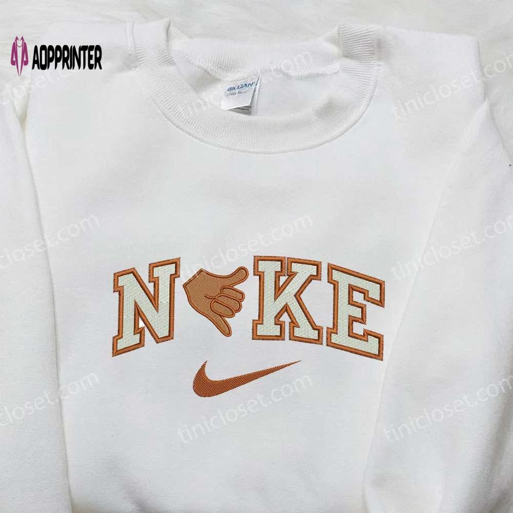 Stylish finger call x nike embroidered shirt – perfect gift for wife custom design Embroidered Shirt