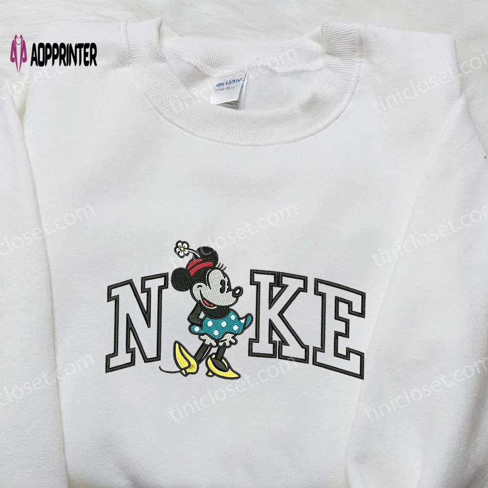 Stylish nike x minnie mouse & walt disney embroidered shirts – customizable! Embroidered Shirt